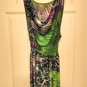 NWOT Sleeveless drape high low dress